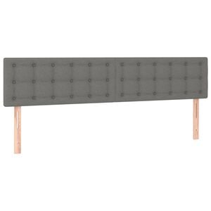 vidaXL Testiera Grigio Scuro 160x5x78/88 cm in Tessuto
