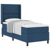 vidaXL Letto a molle con materasso Blu 90 x 190 cm Tessuto