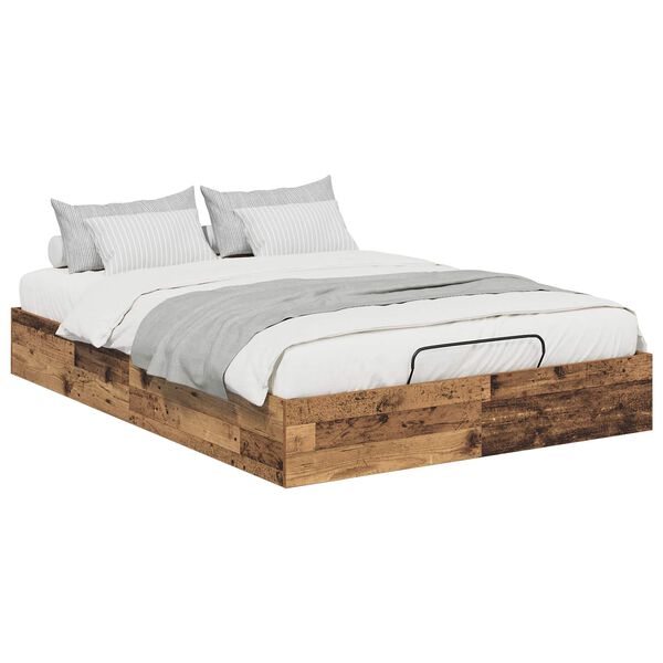 vidaXL Letto ottomano Legno vecchio 193 x 120 x 25 cm Truciolare