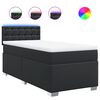 vidaXL Giroletto a Molle con Materasso Nero 90x200 cm in Similpelle