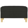 vidaXL Poggiapiedi Nero 70x55x41 cm in Tessuto