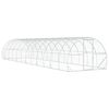 vidaXL Pollaio Argento 1200 x 300 x 200 cm Acciaio zincato