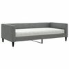 vidaXL Divano Letto con Materasso Grigio Scuro 100x200 cm in Tessuto