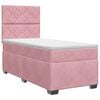 vidaXL Letto box spring con materasso Rosa 90 x 200 cm Velluto