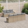 vidaXL Set Divano da Giardino con cuscino 8 pcs Beige polyrattan