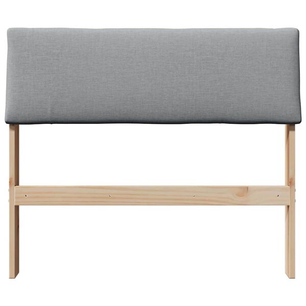 vidaXL Testiera imbottita Grigio chiaro 100 cm Pino massello