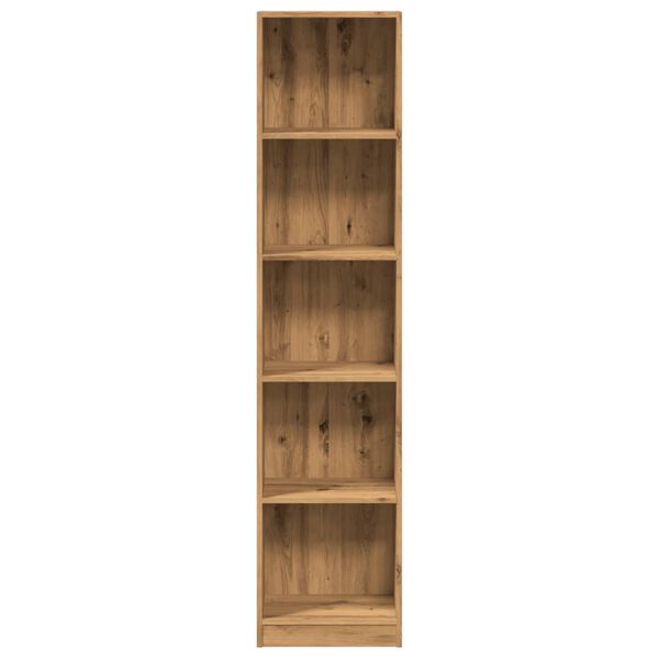 vidaXL Libreria Artigianale Rovere 40x24x176 cm Legno ingegnerizzato