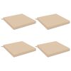 vidaXL Cuscini per Seduta SOEST 4 pz 100% Poliestere Crema