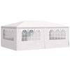 vidaXL Gazebo Professionale con Pareti 4x6 m Bianco 90 g/m²