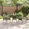 vidaXL Set da Pranzo per Giardino 3 pcs Grigio Poly Rattan