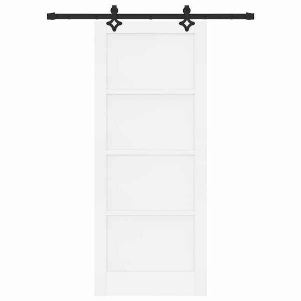 vidaXL Porta scorrevole ORKDAL Bianco 83 x 202 cm Pino massello