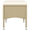 vidaXL Set Bistrot da Giardino 5 pz Polyrattan e Vetro Temperato Beige