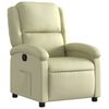 vidaXL Poltrona reclinabile in Vera Pelle Crema