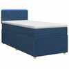 vidaXL Letto box spring con materasso Blu 100 x 200 cm Tessuto