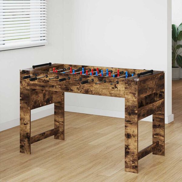 vidaXL Tavolo da Foosball Rovere fum&eacute; 125 x 60,5 x 80 cm