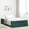 vidaXL Struttura letto con materasso con materasso 2 pcs Verde Velluto