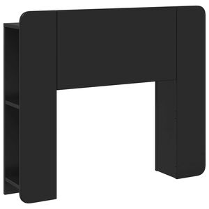 vidaXL Testata del letto con archiviazione Nero Legno ingegnerizzato