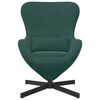 vidaXL Poltrona uovo Verde Scuro 63 x 73 x 90 cm Velluto