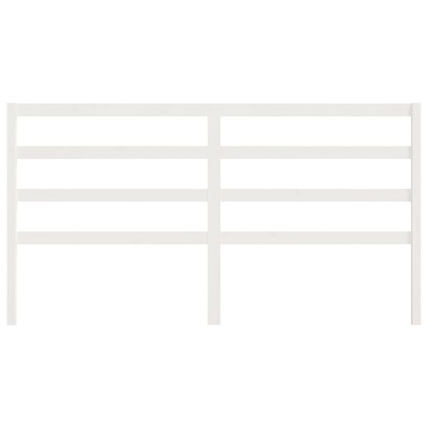 vidaXL Testiera per Letto Bianca 206x4x100 cm Legno Massello di Pino