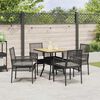 vidaXL Set da Pranzo per Giardino 5 pcs Nero polyrattan
