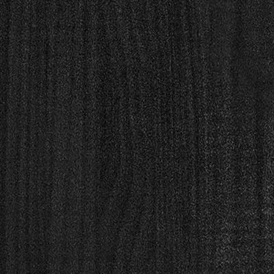 vidaXL Fioriera da Giardino Nera 150x50x70 cm Legno Massello di Pino