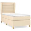 vidaXL Giroletto a Molle con Materasso Crema 80x200 cm inTessuto