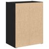 vidaXL Libreria Rovere Nero 40x24x52 cm in Legno Multistrato