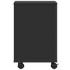 vidaXL Supporto per Stampante con Ruote Nero 41x32x48 cm