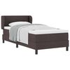 vidaXL Letto a molle con testiera Marrone Scuro 80 x 200 cm Tessuto