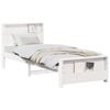 vidaXL Struttura del letto Bianco 90 x 190 cm Legno di pino massiccio