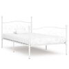 vidaXL Giroletto Base con Doghe Bianco in Metallo 90x200 cm