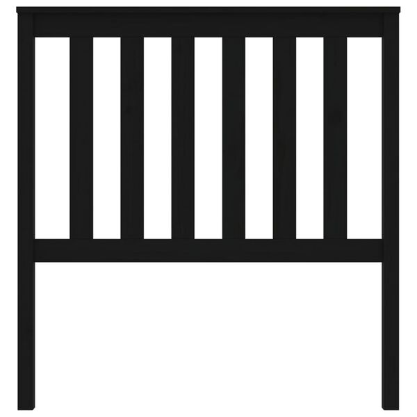 vidaXL Testiera per Letto Nera 96x6x101 cm in Legno Massello di Pino