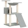 vidaXL Albero per Gatti con Tiragraffi in Sisal Grigio Chiaro 83 cm