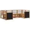vidaXL Set di divani da esterno 6 pz Naturale Legno di Acacia Massello