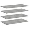vidaXL Mensole Parete 4pz Grigio Sonoma 80x40x1,5cm Legno Multistrato
