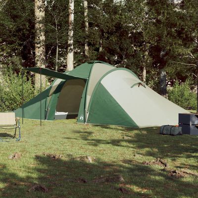 vidaXL Tenda da Campeggio a Cupola per 6 Persone Verde Impermeabile