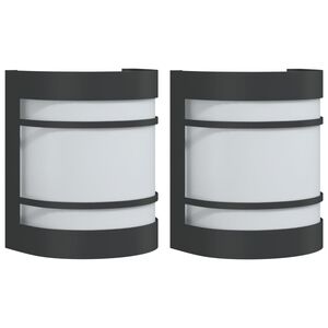 vidaXL Applique da Esterno 2 pz Nere in Acciaio Inossidabile