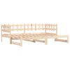 vidaXL Dormeuse Estraibile 2x(90x200) cm Legno Massello di Pino