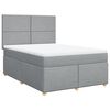 vidaXL Giroletto a Molle con Materasso Grigio Chiaro160x200 cm Tessuto