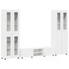 vidaXL Set mobile TV FLORIN 3 pz Bianco Legno ingegnerizzato