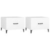 vidaXL Tavolini da Salotto Gambe in Metallo 2 pz Bianchi 50x50x40 cm