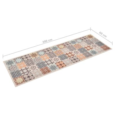 vidaXL Tappetino da Cucina Lavabile Mosaico a Colori 60x300 cm