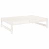 vidaXL Poggiapiedi da Giardino 120x80 cm Legno Massello di Pino Bianco