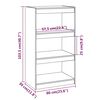 vidaXL Libreria/Divisorio Ambra 60x30x103,5 cm Legno Massello di Pino