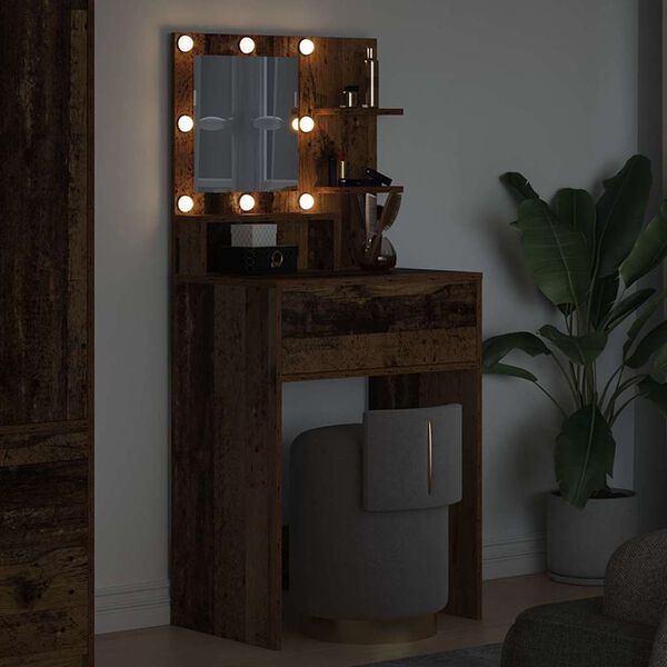 vidaXL Tavoli da Trucco per Camera da Letto con cassetto Legno vecchio