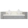 vidaXL Set di Divani 2 pz con Cuscini Grigio in Rattan Naturale