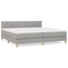 vidaXL Giroletto a Molle con Materasso Grigio Chiaro 200x200cm Tessuto