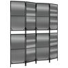 vidaXL Divisorio per Ambienti a 4 Pannelli Nero in Polyrattan