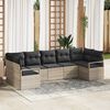 vidaXL Set Divano da Giardino 7 pcs Grigio chiaro polyrattan