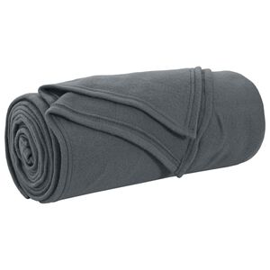 vidaXL Coperta Grigio scuro 170 x 130 cm Panno